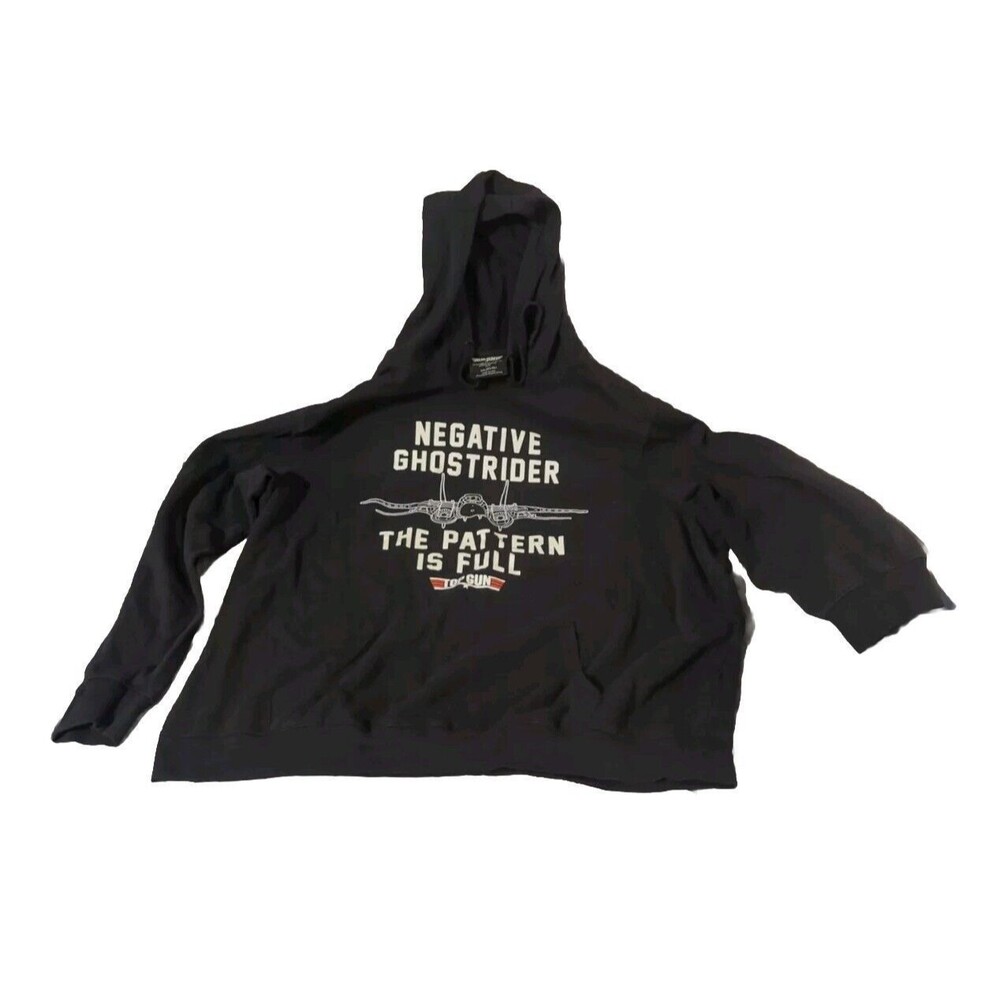 Top Gun Negative Ghost Rider Black Sweatshirt Hoodie 3XL